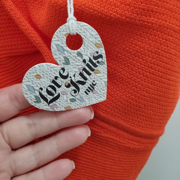 Love Knits NYC Junior's Bright Orange Crossed‎ Boho Cropped Festival Top NWT XL - Picture 2 of 4